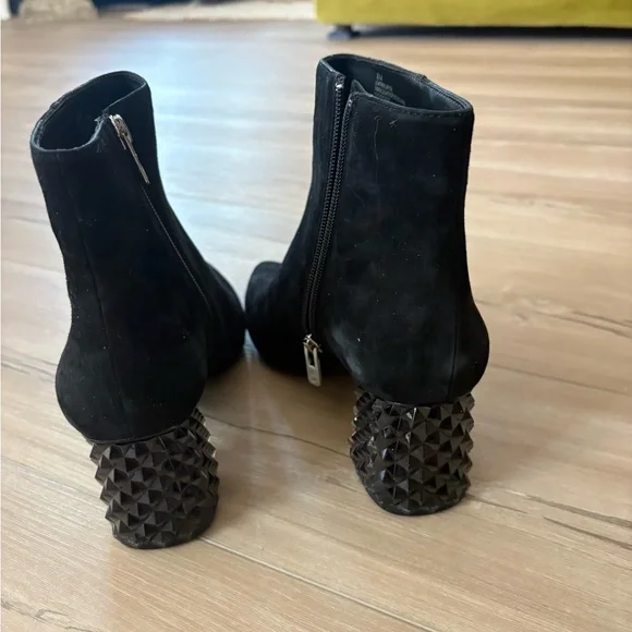 Antonio Melani Black Suede boots with cool heel 8m - Picture 6 of 10